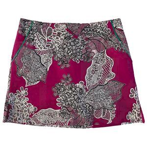 Lady Hagen Women's Sz 6 Golf Tennis Skirt Skort Abstract Multicolor Floral LN